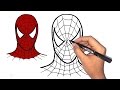 تعليم الرسم | كيف ترسم الرجل العنكبوت spiderman خطوة بخطوة للمبتدئين