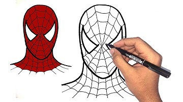 تعليم الرسم | كيف ترسم الرجل العنكبوت spiderman خطوة بخطوة للمبتدئين