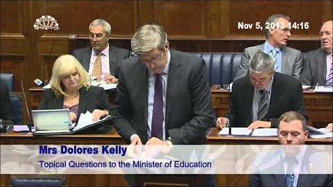 Question Time: Minister of Education Tuesday 05 November 2013