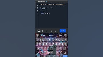 Area of circle in C programming #coding