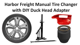 Harbor Freight Manual Tire Changer DIY duck head adapter.