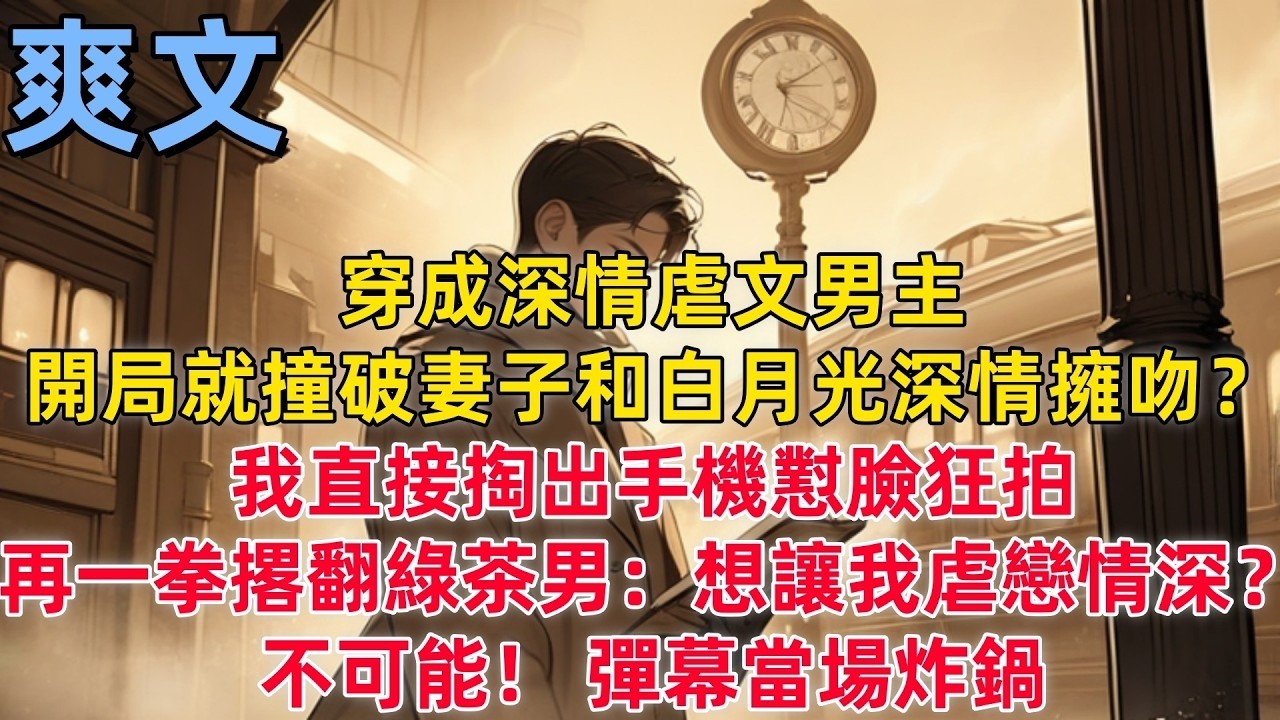 【爽文】穿成深情虐文男主，開局就撞破妻子和白月光深情擁吻？我直接掏出手機懟臉狂拍，再一拳撂翻綠茶男：想讓我虐戀情深？不可能！” 彈幕當場炸鍋  #小説推薦 #一口氣看完