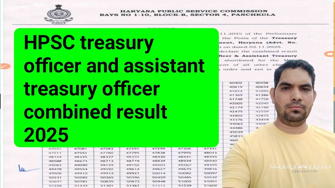 Hpsc Treasury Officer & Assistant Treasury Officer Screening test combined Result 2025