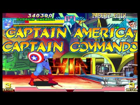 Marvel vs Capcom 1 ( Arcade ) - Captain America / Captain Commando ( Oct 30, 2016 )