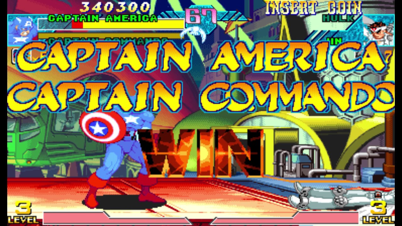 Marvel vs Capcom 1 ( Arcade ) - Captain America / Captain Commando ...