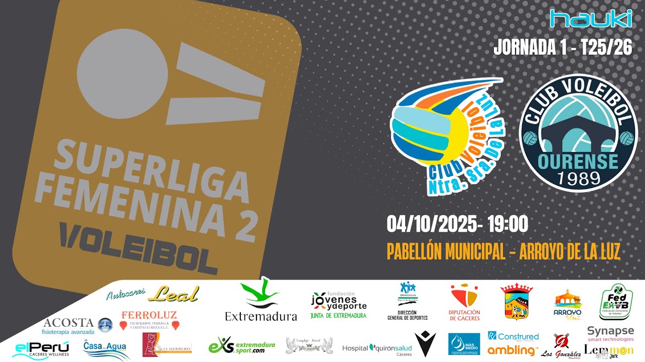👩🏻🏐 SF2 Jornada 1 - Extremadura Arroyo - Aceites Abril Voleyourense 🇪🇸