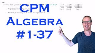 CPM Algebra Chapter 1 Problem 37