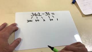 Split Strategy subtracting two digit numbers 1