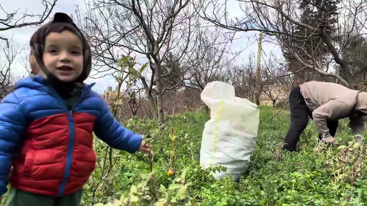 روتين ريفي بسيط  🇱🇧طبخ أرز باللحمة على مدفئة الحطب 🪵بجو الشتاء الرائع