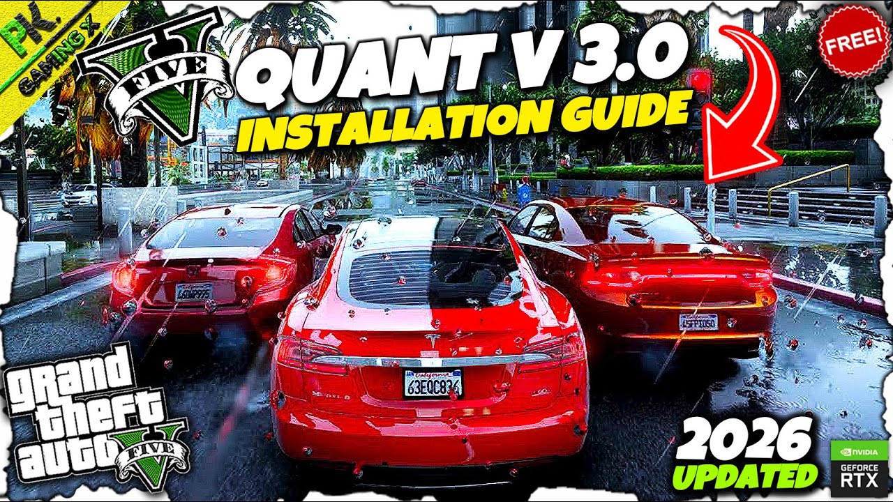 How To Install QuantV 3.0 Graphics Mod In GTA 5 || January 2026 Updated || Quant V Mod for Free!!😍