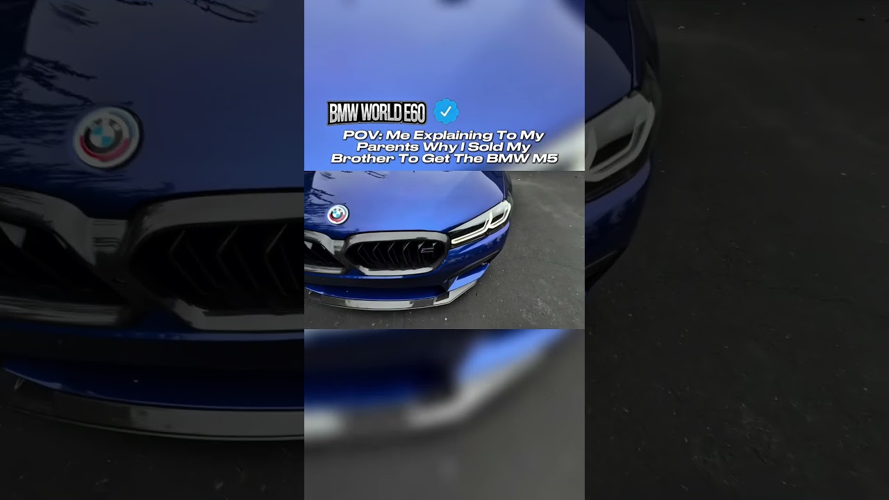 POV: Me Explaining To My Parents Why I Sold My Brother To Get The BMW M5 #bmwm5 #bmw #shorts