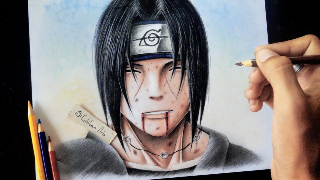 Como dibujar a Itachi Uchiha (Muerte)| How To Draw Itachi Uchiha (Dead) |  Akatsuki | Esteban Art's - thptnganamst.edu.vn