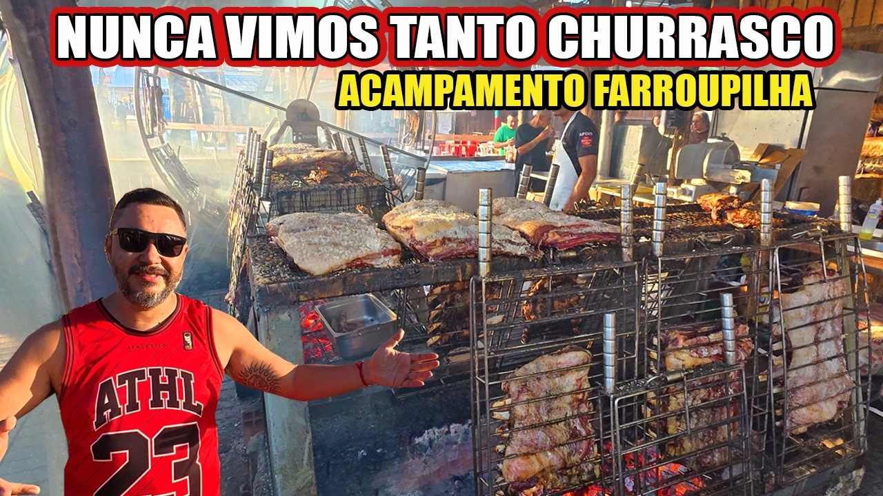 COMO É O ACAMPAMENTO FARROUPILHA EM PORTO ALEGRE! É MUITO GRANDE!!! TEM MUITO CHURRASCO! #Vlog