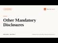 Other Mandatory Disclosures (California Real Estate Exam Prep)