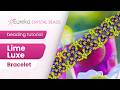 Easy Beaded DIY Bracelet 🍋‍🟩 Lime Luxe Bracelet Free Beading Tutorial 💜 #lefthandedtutorial