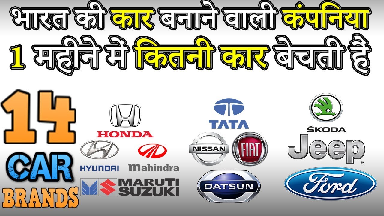 Top 14 Car Brand-Wise Sales Report In India 2019 [Explain In Hindi]