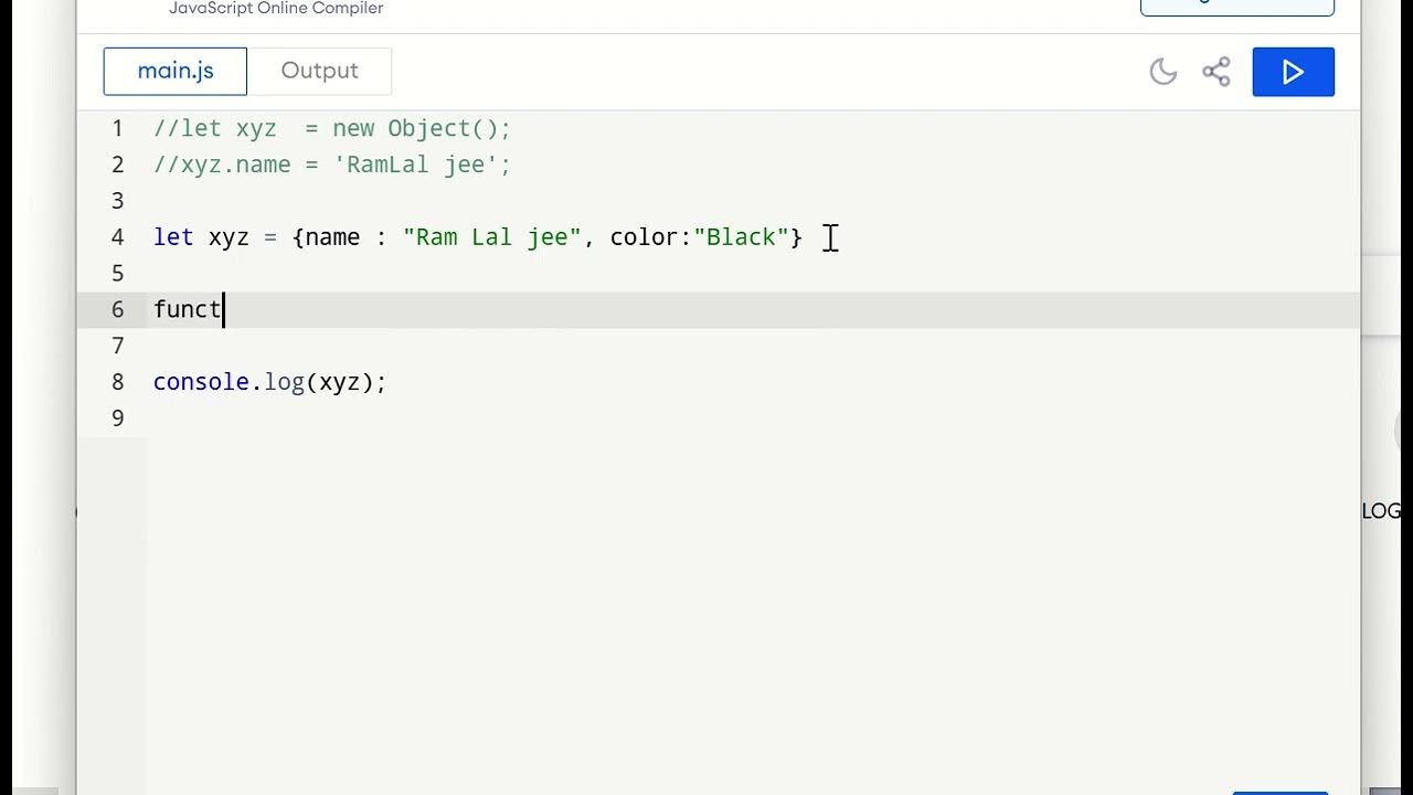 Function uses inside Objects with Example in JavaScript - YouTube