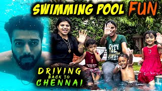 SWIMMING Pool FUN TIME for FAMILY !! Holidays are Over - Back to Chennai | DAN JR VLOGS