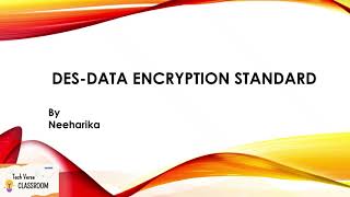 DES Data encryption standard