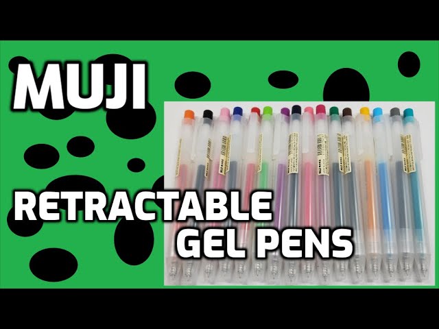 Muji Retractable Gel Ballpoint Pens (0.5mm) Unboxing and Review 