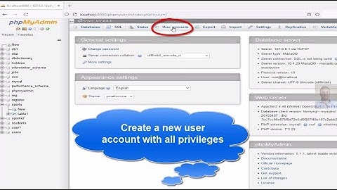 MySQL Tutorial for Beginners: How to create a new user account with all privileges in phpmyadmin