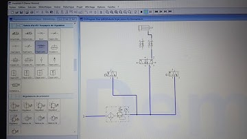 Commande distributeur 3,2 avec limiteur débit vérin double effet
