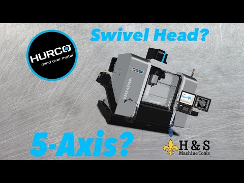 The @hurcousa VMX42SWi Swivel Head 5-Axis Machine