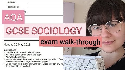 GCSE SOCIOLOGY WALKTHROUGH | AQA Paper 1