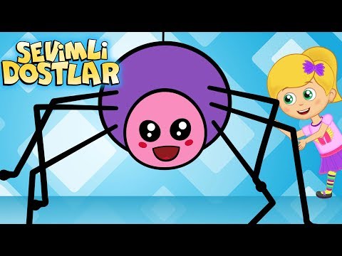 Minik Bir Örümcek - Sevimli Dostlar çizgi film çocuk şarkıları 2017 - Adisebaba TV Bebek Şarkıları