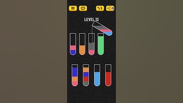 Water Sort Puzzle Gameplay All Levels iOS, Android Walkthrough Mobile Game Level-13 #Shorts