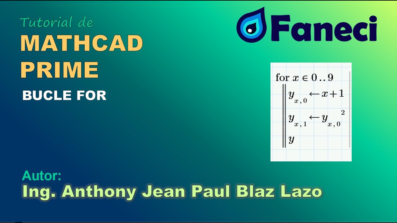 COMO UTLIZAR EL CICLO FOR EN MATHCAD 📌 - YouTube