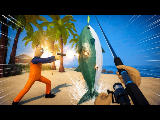 【DE JuN】再度被玩壞！這多人釣魚遊戲是真的憨(How to fish)