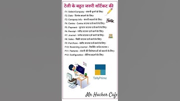 Tallyprime  F1 se F12 shortcut keys #tallyprime