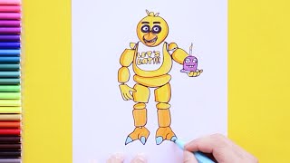How to draw Chica - FNAF characters