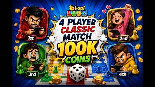 Hapi Ludo Classic Match 🎲🔥 | 4 Players | 100K Coins screenshot 2