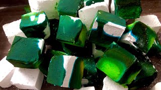 Dyed vibrant green EBA chalk with PJ ||oddly satisfying video