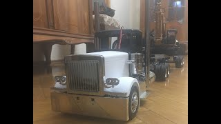 rc custom peterbilt truck (tamiya) test run 2