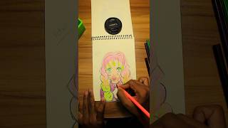 Information How To Colour Free Hand Mitsuri Kanroji From Demon slayer |#アニメ#アート#イラスト#shorts Update