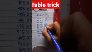 405tabletrick | youtube | youtubeshorts | maths | shorts