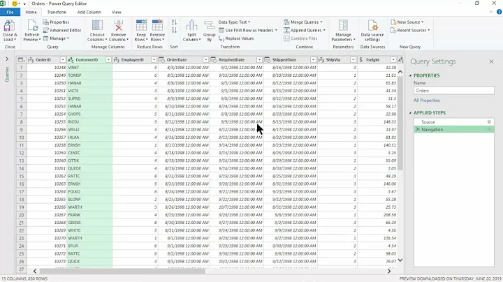 Excel Power Query