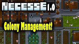 Colony Management - Necesse - (Beginner Guide to Farming, Settlers, Animals)