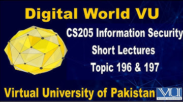 CS205 Information Security Short Lectures Topic N0 196 &197