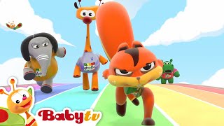 Спортклуб BabyTV представляет забег большой гонки на 100 м 🏆 | Олимпиада #Tokyo2020 #BabyTVPусский