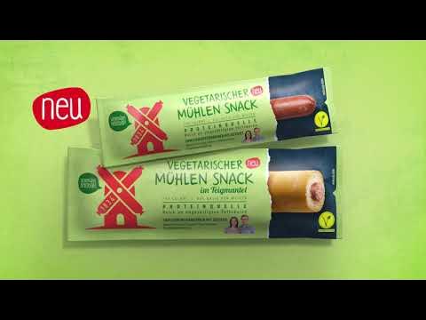 Vegetarischer Mühlen Snack Typ Salami - YouTube