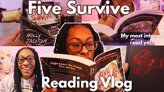 i read five survive in 3 days | reading vlog ⏳📚✨