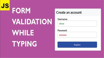 Form Validation While Typing Using JavaScript (JavaScript Project for Beginners)