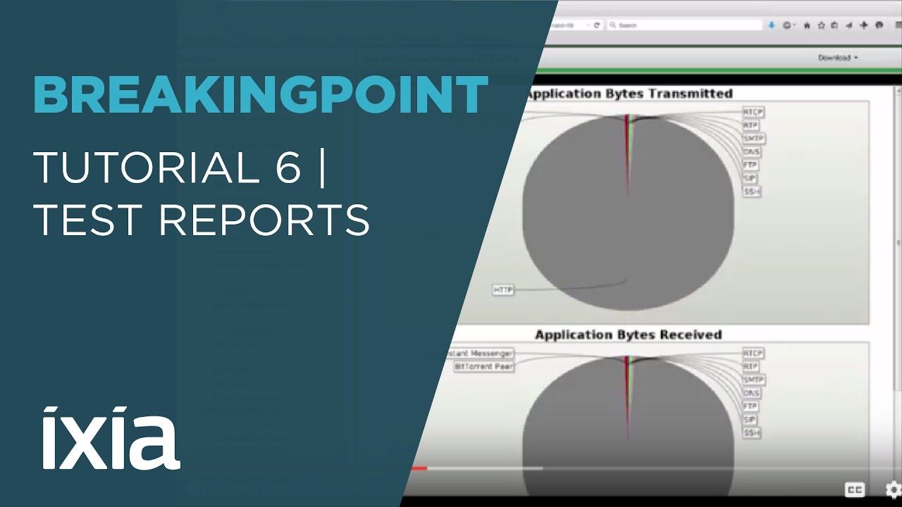 Tutorial 6 Reviewing the Test Reports on Ixia BreakingPoint training force