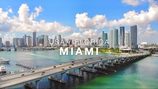 Flying Over Miami, Florida, USA | 4K Drone Footage