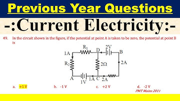 In the circuit shown in the figure, if the potential at point A is taken to be zero, the potential a