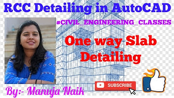 How to do detailing of one way slab